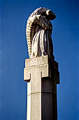 Oslo, Norway. Vigeland Park. Sculptures of the bridge, Lizard embracing a woman, 1918. Granite. 